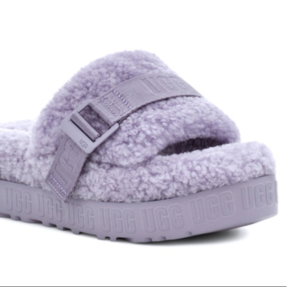 UGG June Gloom Lavender Platform Fluffita Slippers - Picture 3 of 10